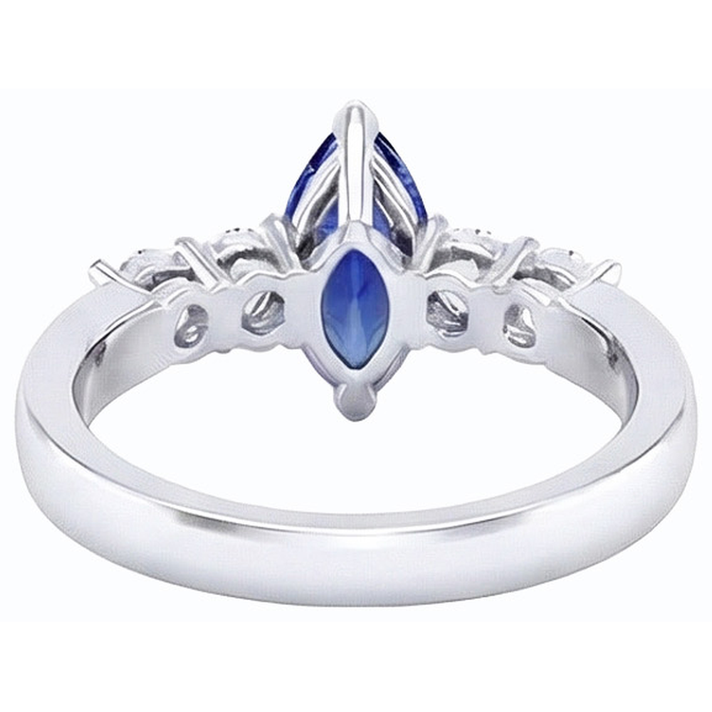 echter marquise diamant 1.50Karat ring Draufsicht
