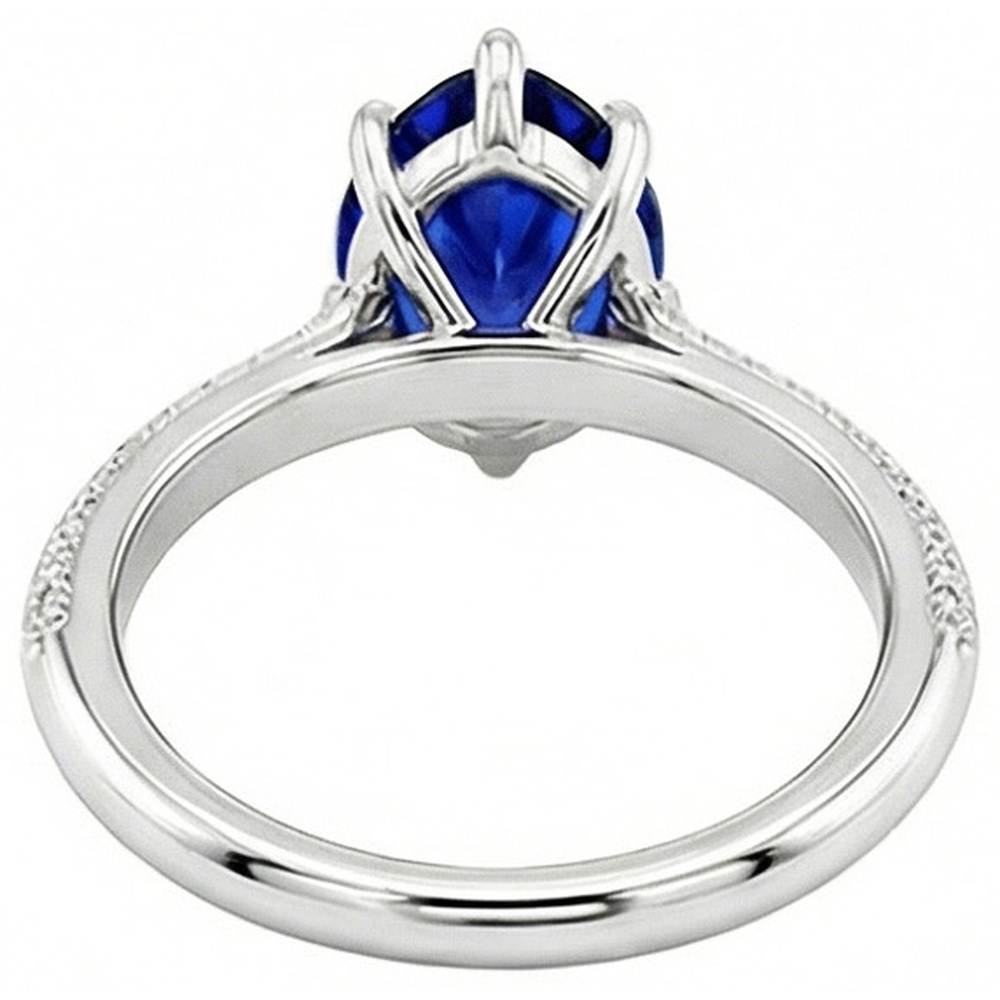 echter round diamant 3.50Karat ring Seitenansicht