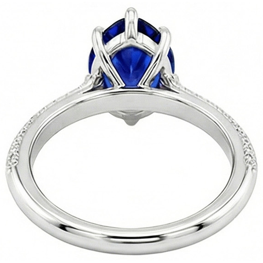 echter round diamant 3.50Karat ring Seitenansicht