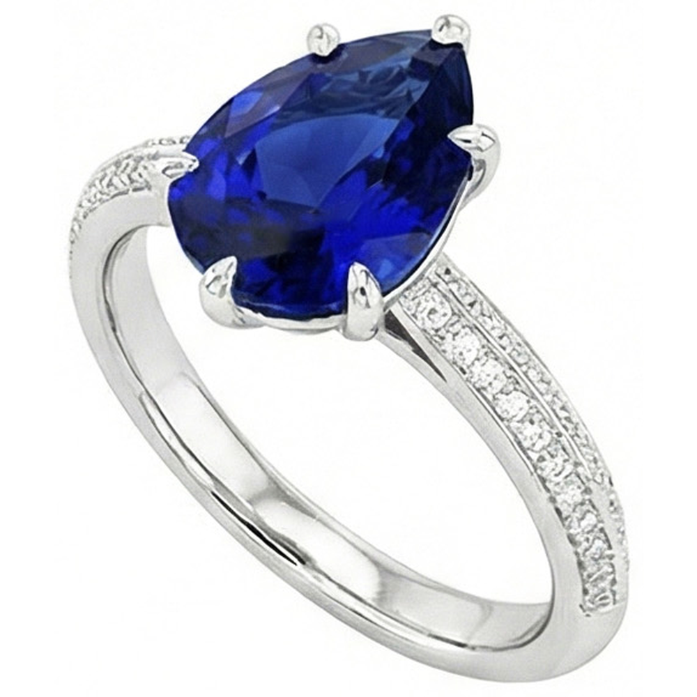 echter round diamant 3.50Karat ring Detailansicht