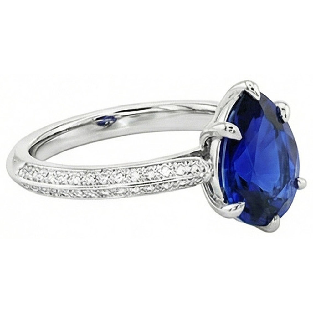 echter round diamant 3.50Karat ring auf Weiß