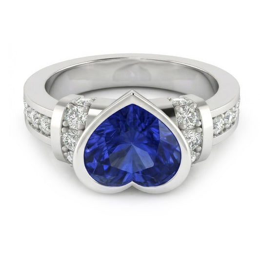 echter round diamant 4Karat ring Vorderansicht