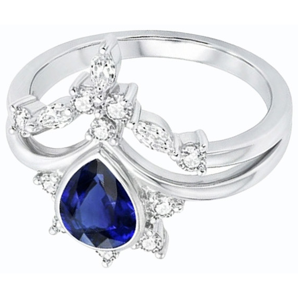 echter marquise diamant 3Karat ring Draufsicht