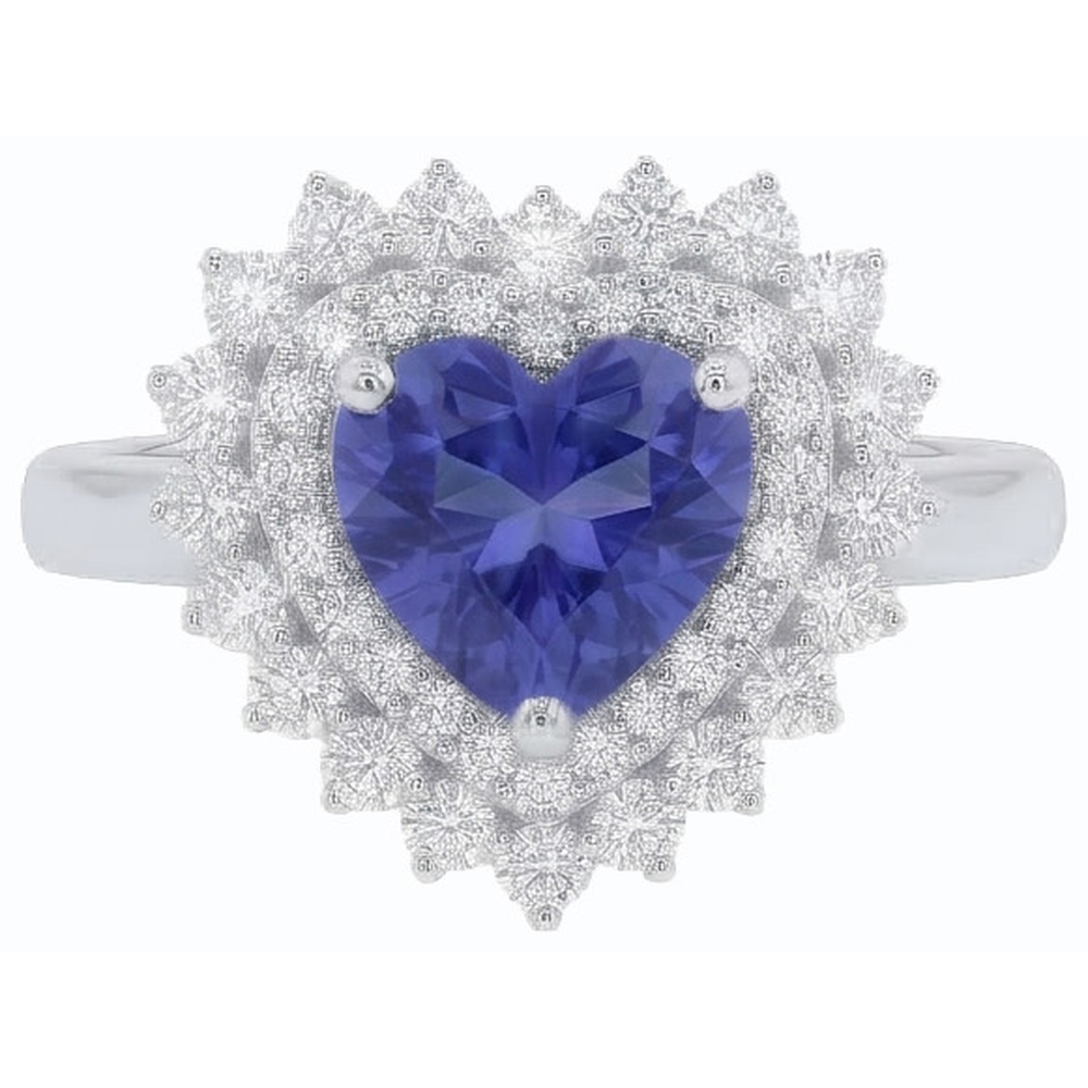 echter heart diamant 3Karat ring Seitenansicht