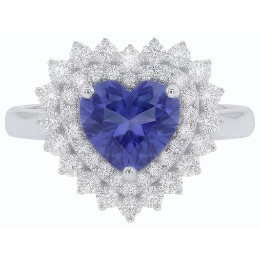 echter heart diamant 3Karat ring Seitenansicht