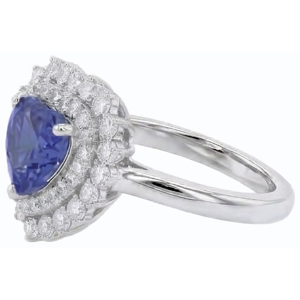 echter heart diamant 3Karat ring Detailansicht