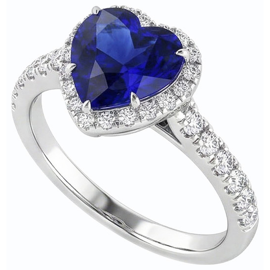 echter heart diamant 3.50Karat ring Vorderansicht