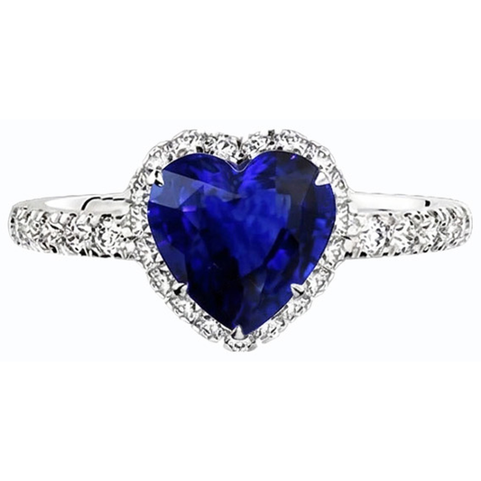 echter heart diamant 3.50Karat ring Seitenansicht