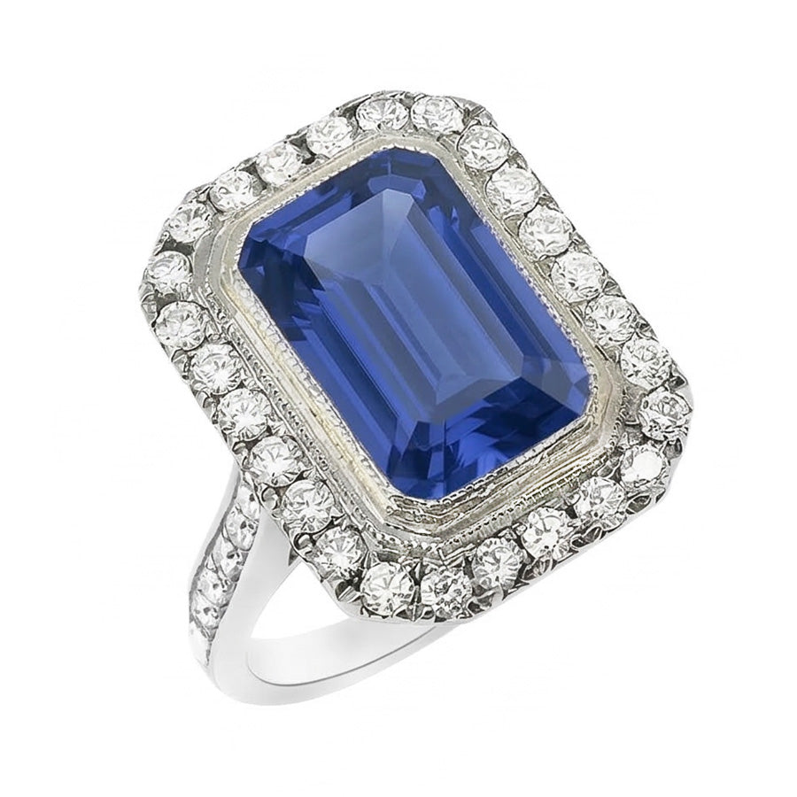 echter round diamant 4.50Karat ring Draufsicht