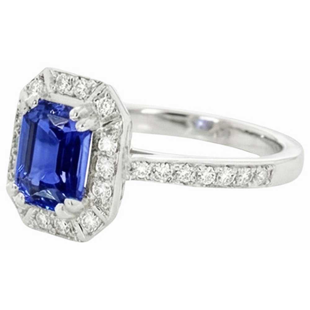 echter round diamant 3Karat ring Profilansicht