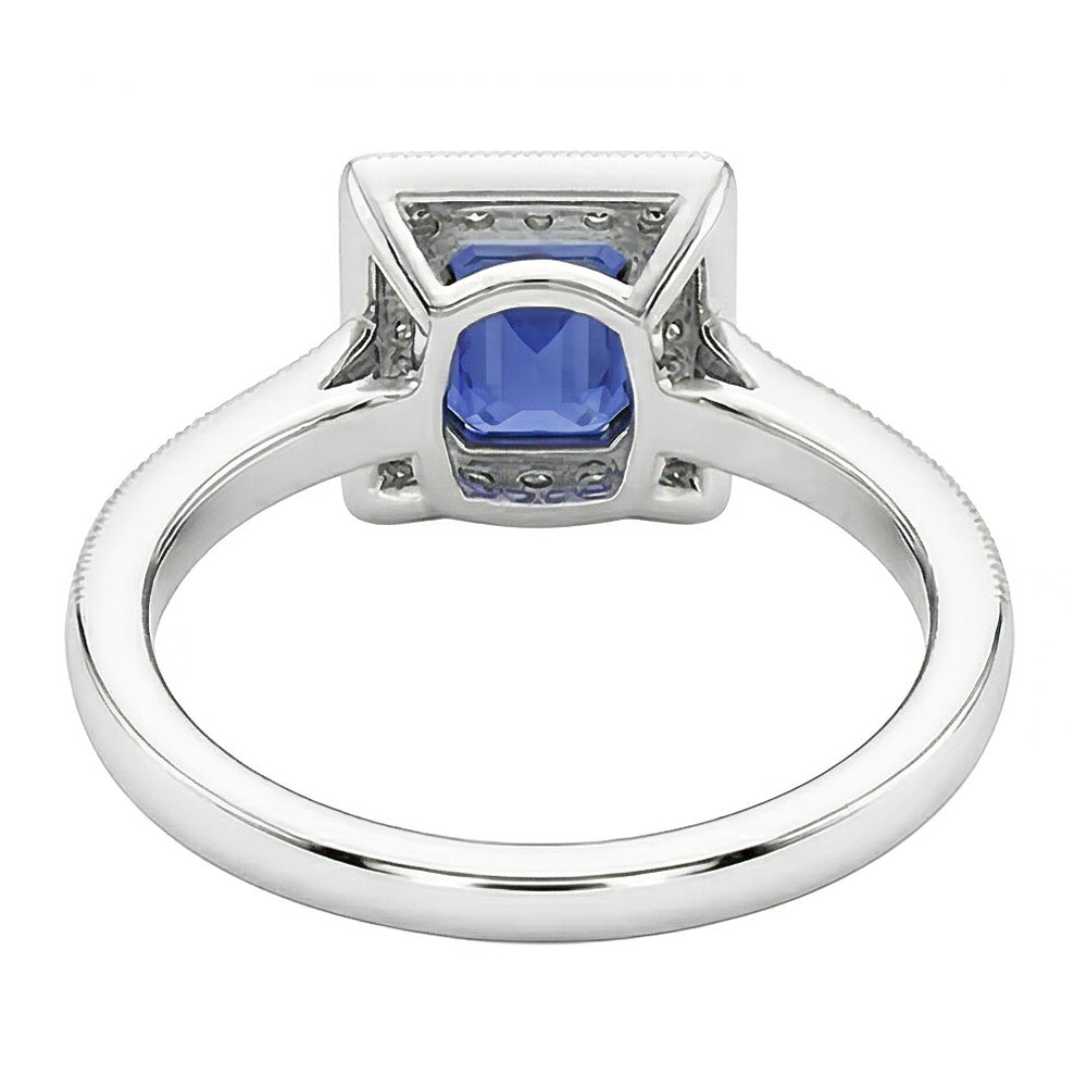 echter round diamant 3Karat ring Profilansicht