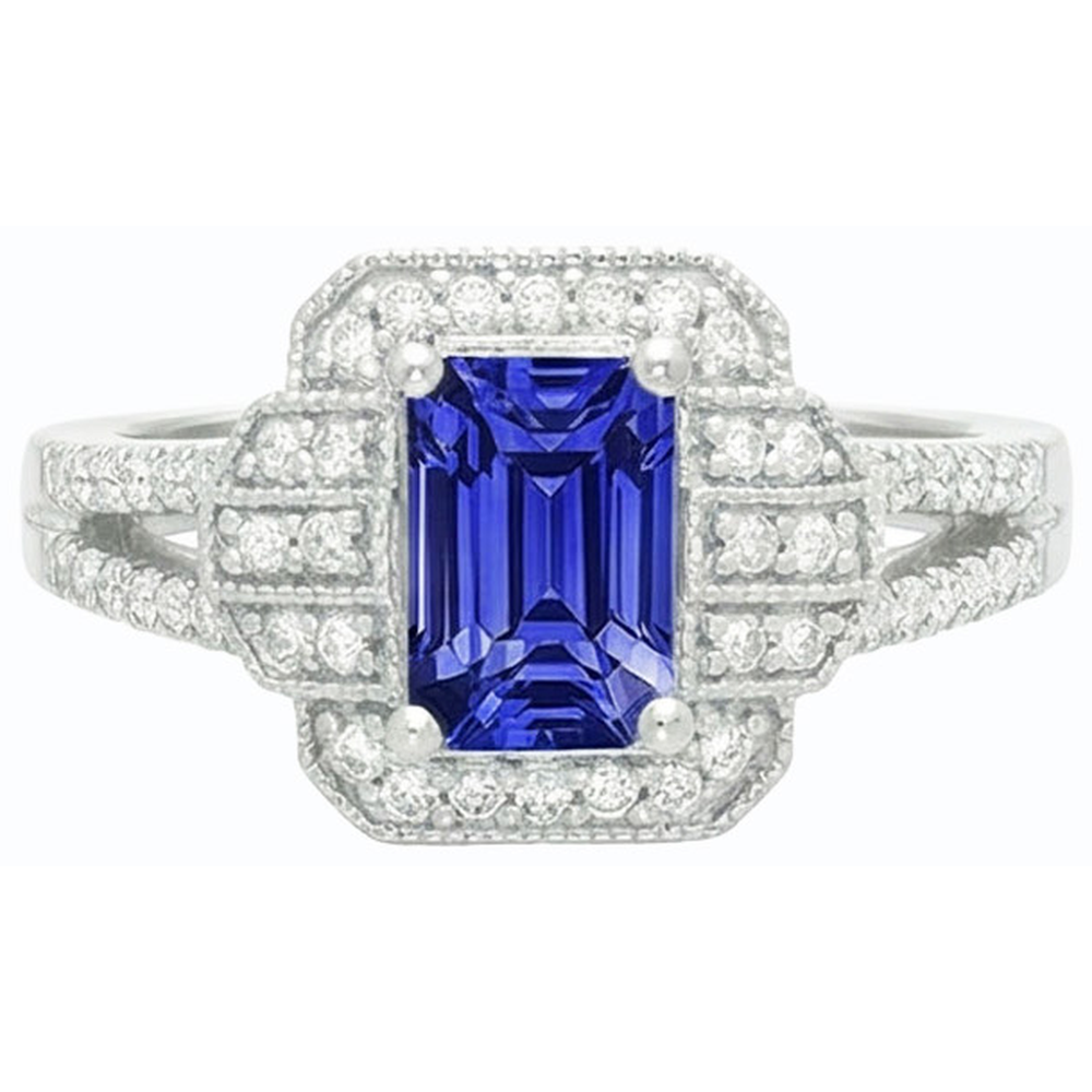 echter round diamant 4Karat ring Draufsicht