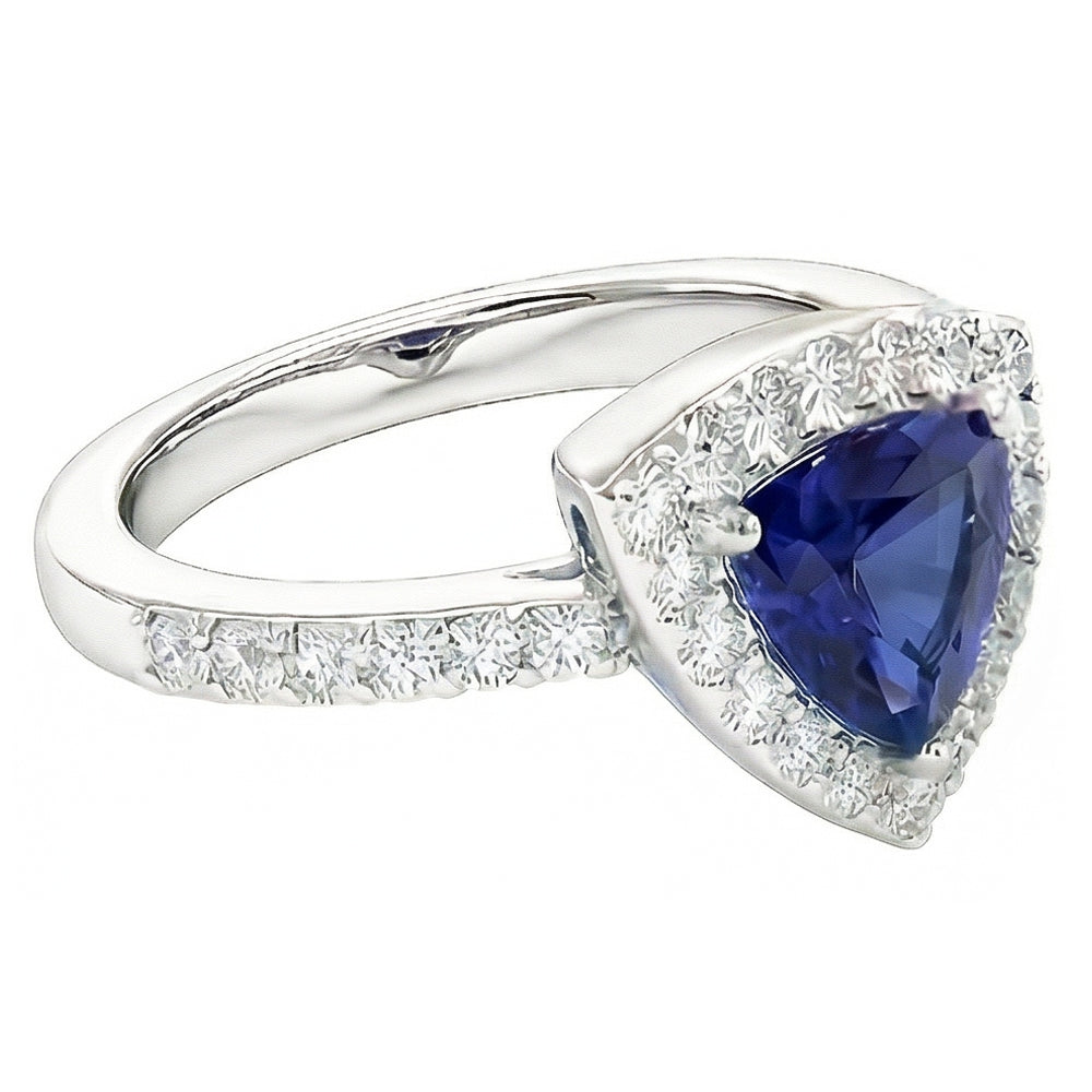 echter trillion diamant 2Karat ring Draufsicht