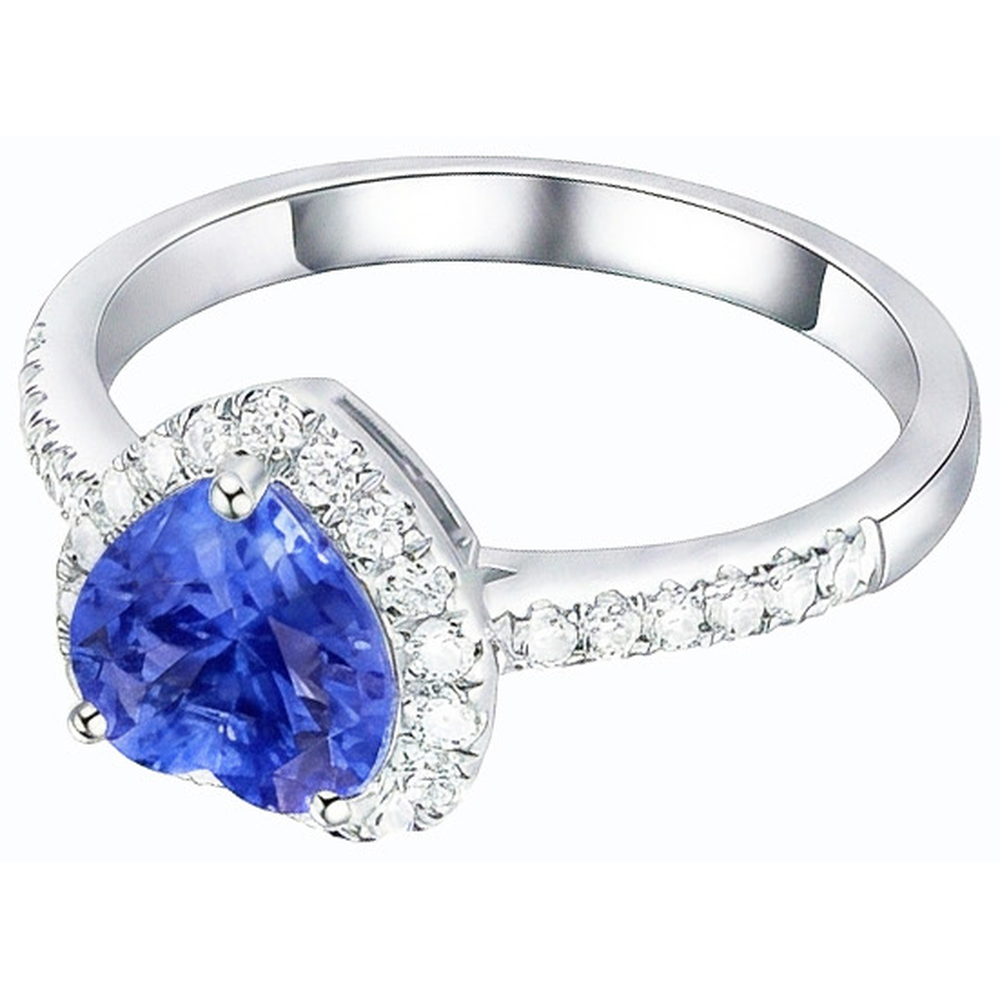 echter round diamant 3.50Karat ring Draufsicht