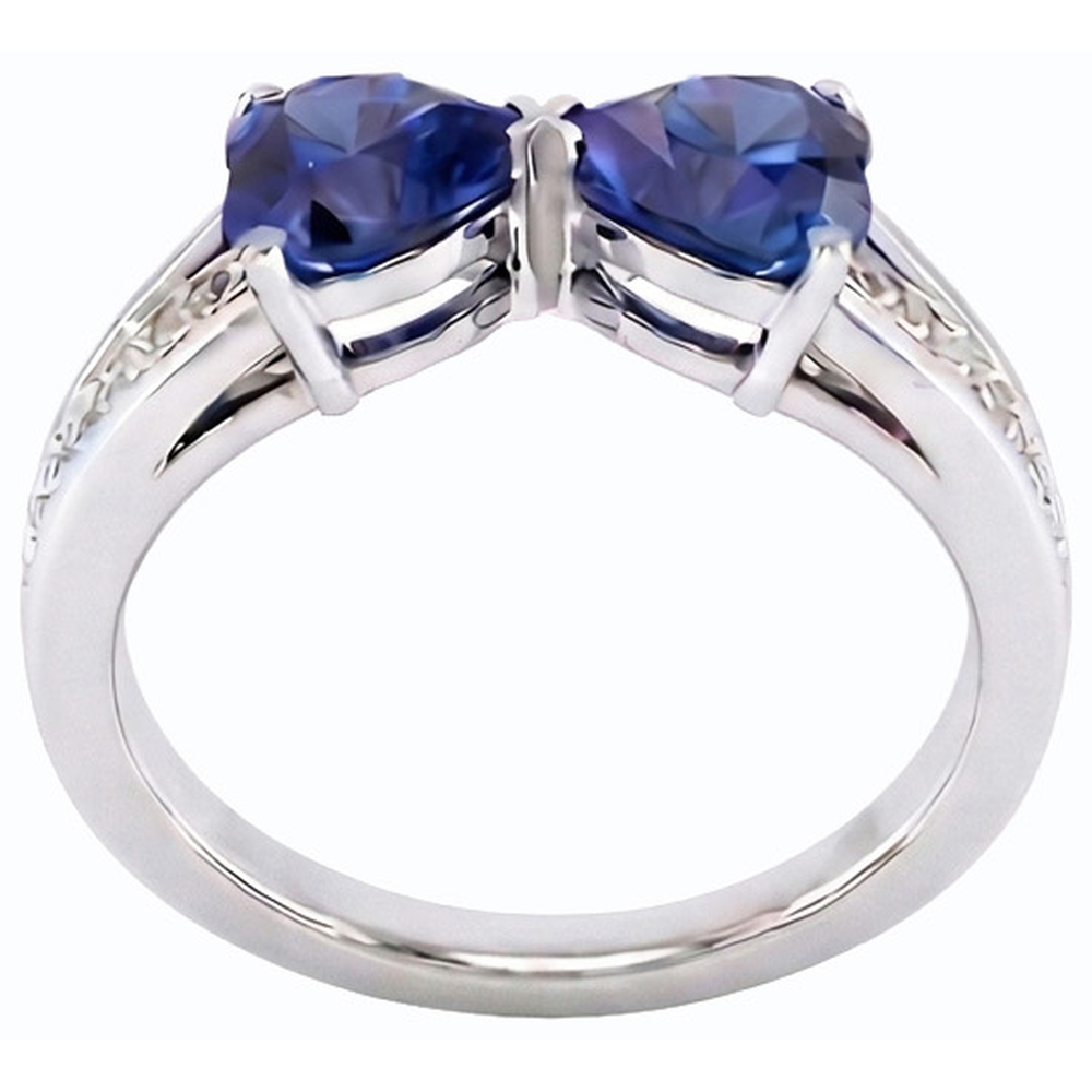 echter heart diamant 3.50Karat ring Draufsicht