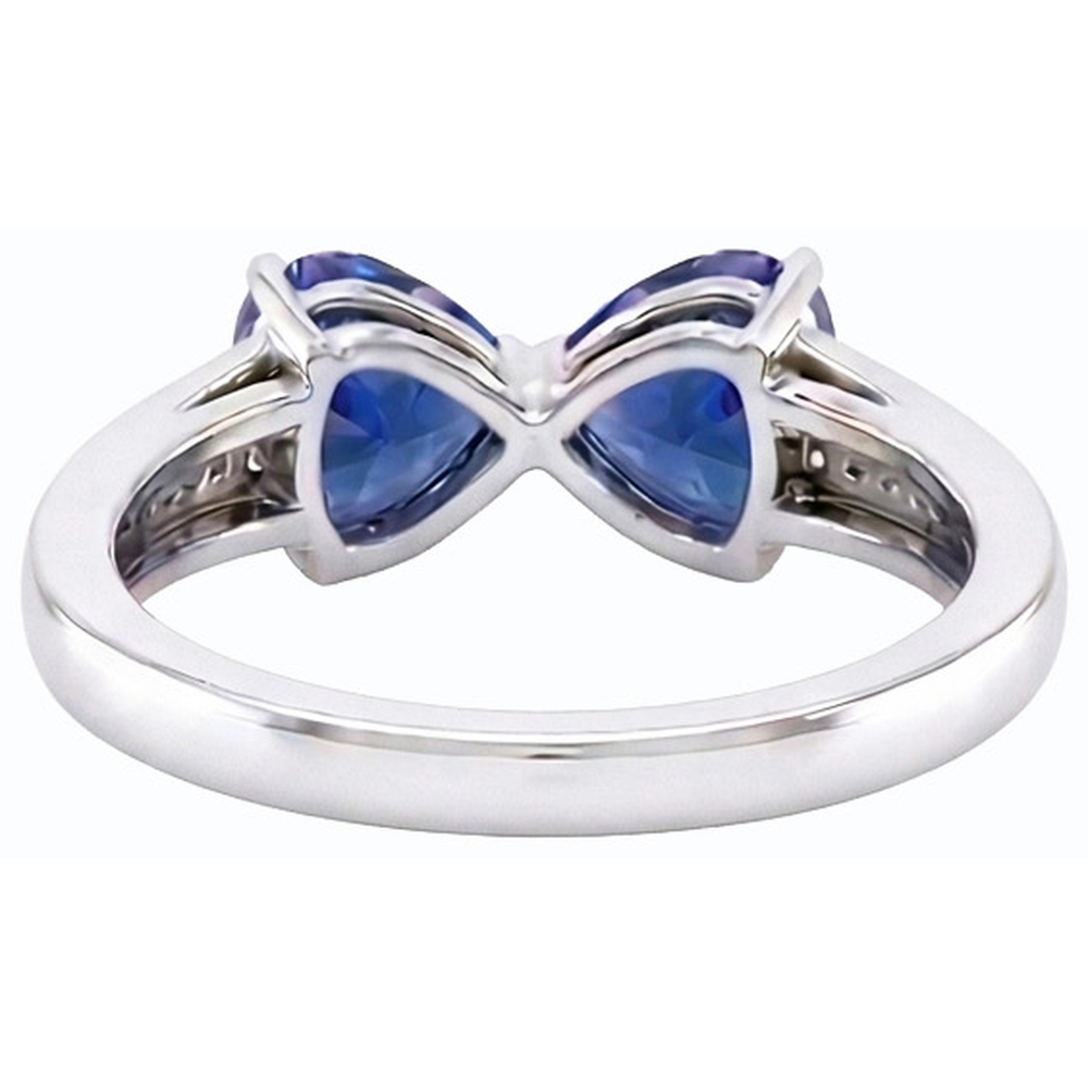 echter heart diamant 3.50Karat ring Profilansicht
