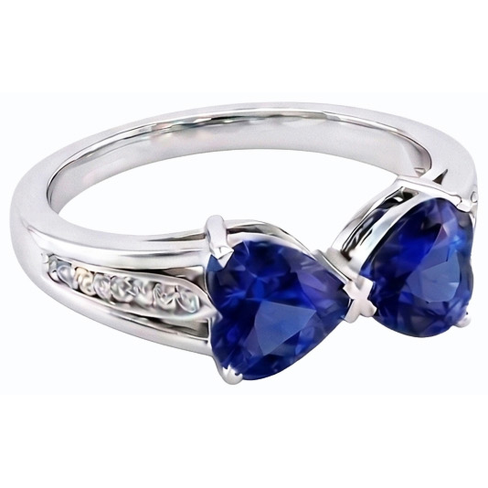 echter heart diamant 3.50Karat ring Vorderansicht