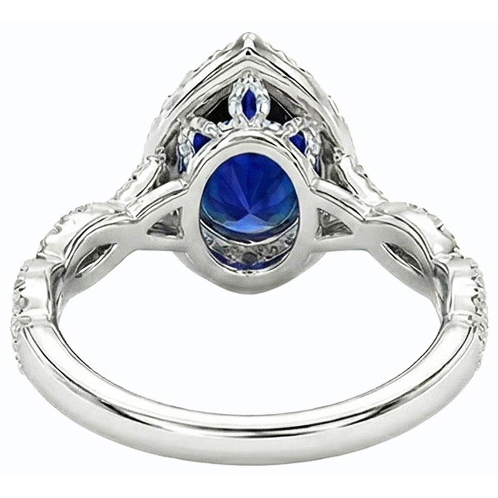 echter round diamant 4Karat ring Vorderansicht