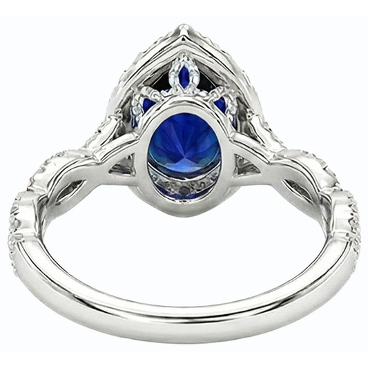echter round diamant 4Karat ring Vorderansicht