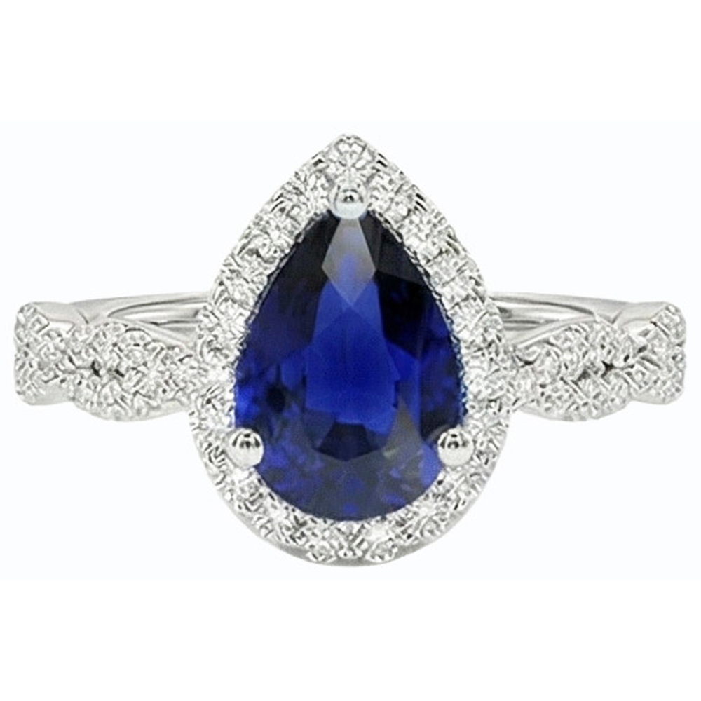 echter round diamant 4Karat ring Draufsicht