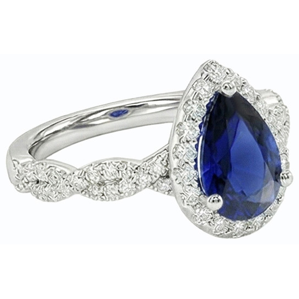 echter round diamant 4Karat ring Profilansicht