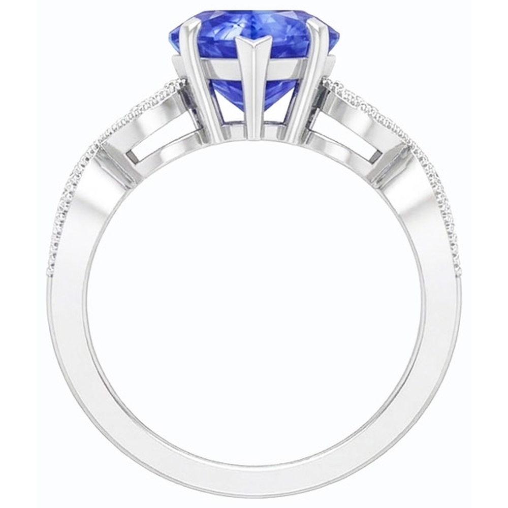 echter round diamant 3Karat ring Draufsicht