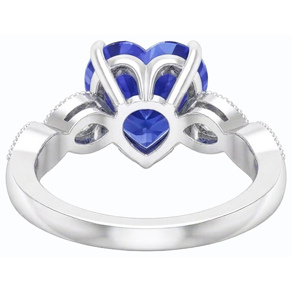 echter round diamant 3Karat ring Profilansicht