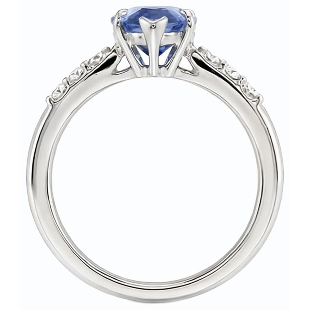 Natürlicher Diamant ( nicht im Labor gezüchtet )-Jubiläums-Herz-Saphir-Ring 1,50 Karat Damenschmuck