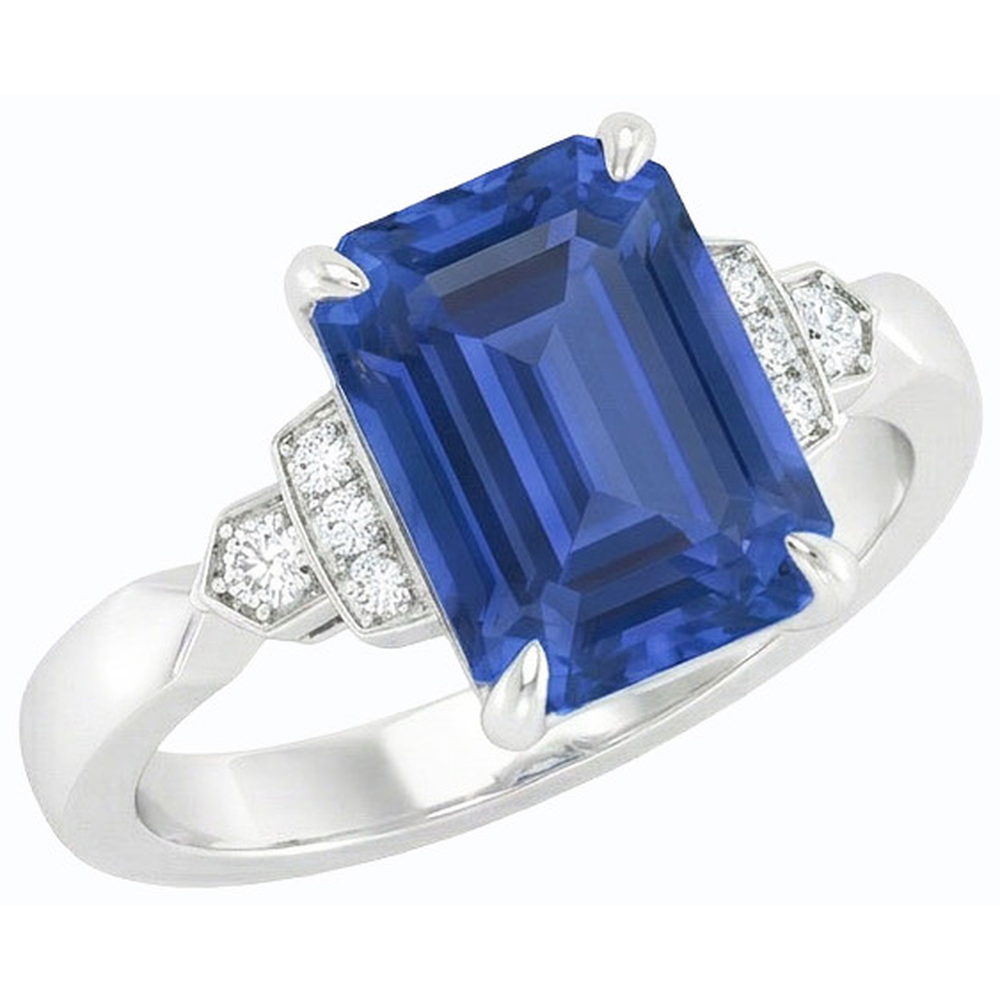 echter round diamant 3Karat ring Profilansicht