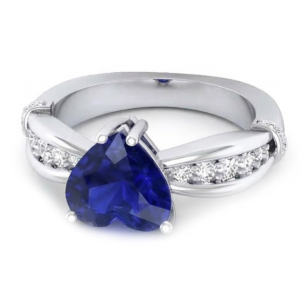echter round diamant 3.50Karat ring Vorderansicht