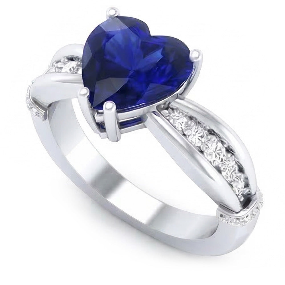 echter round diamant 3.50Karat ring Seitenansicht