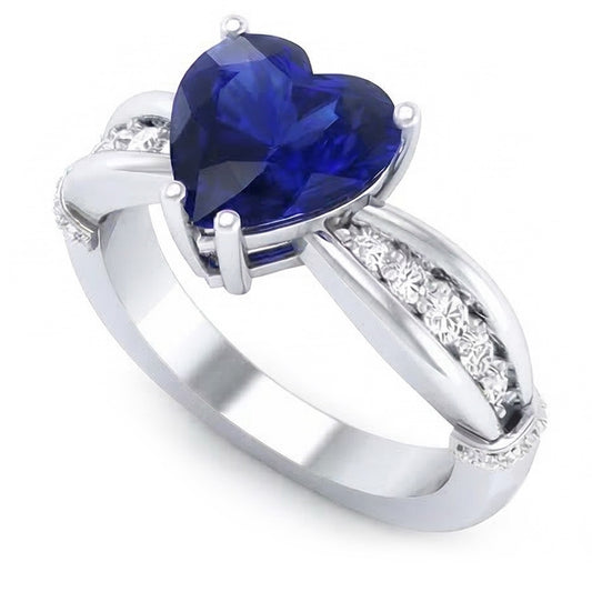 echter round diamant 3.50Karat ring Seitenansicht