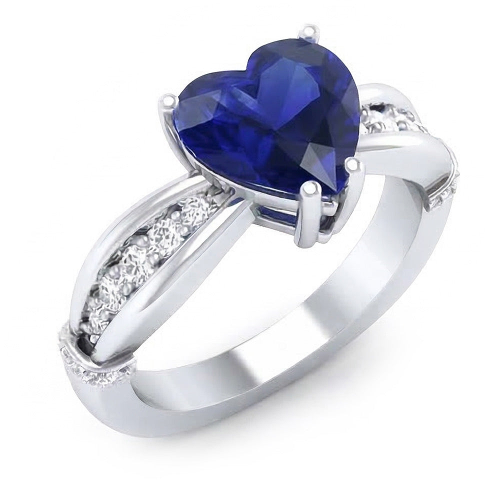 echter round diamant 3.50Karat ring Draufsicht