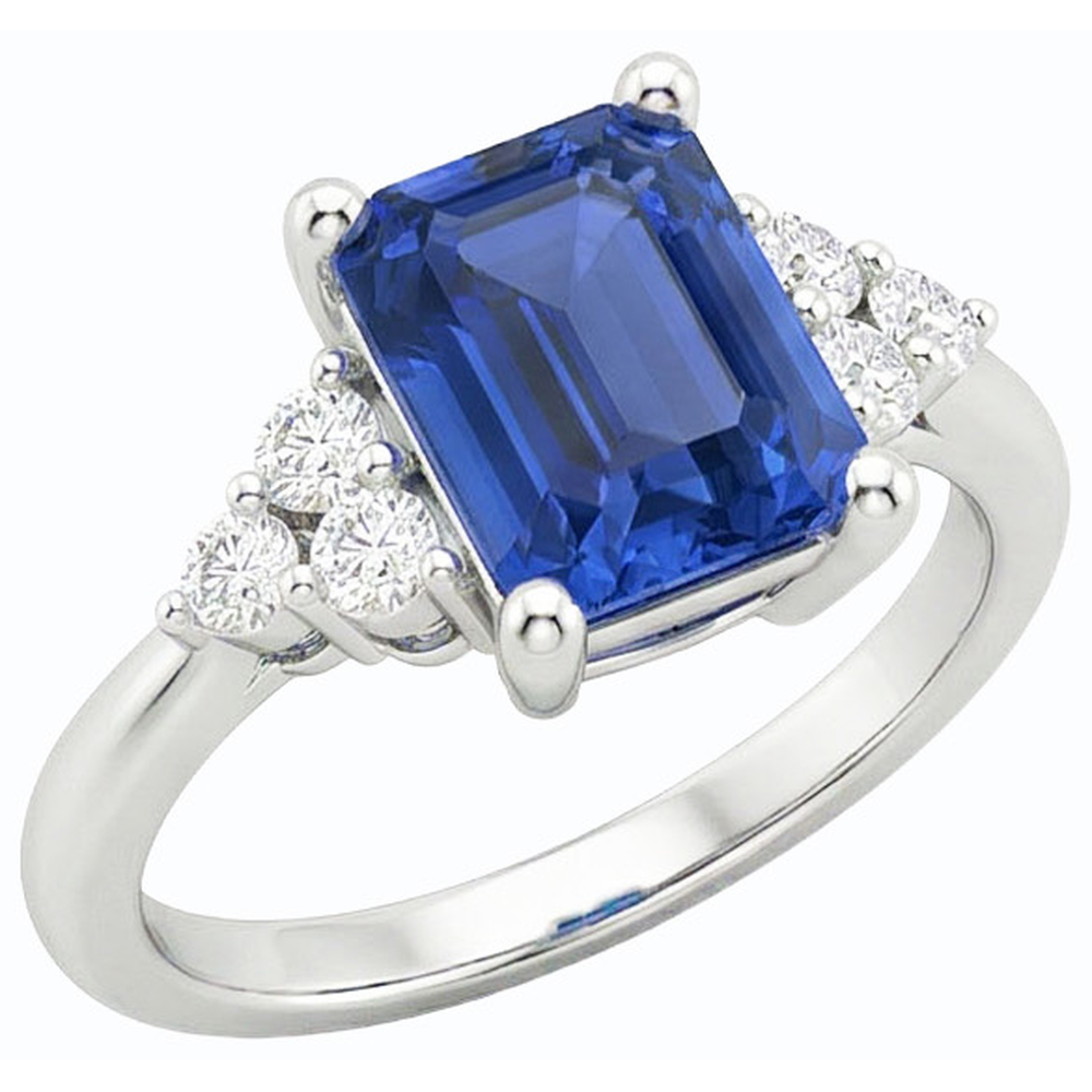 echter round diamant 3.50Karat ring Seitenansicht