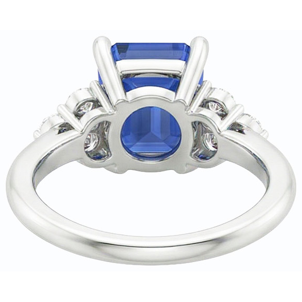 echter round diamant 3.50Karat ring Draufsicht