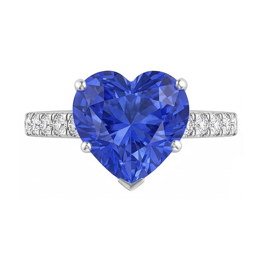 echter round diamant 4Karat ring Seitenansicht