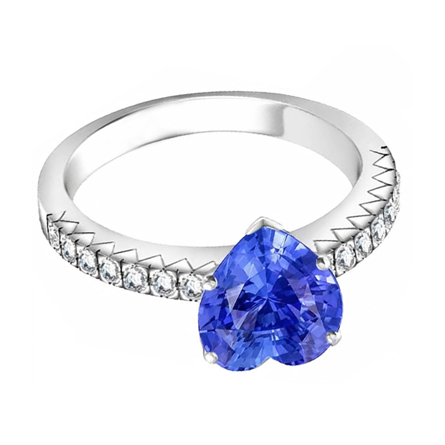 echter round diamant 4Karat ring Draufsicht