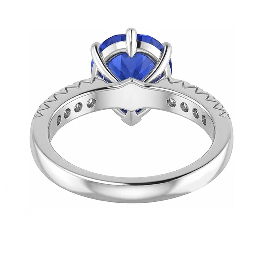 echter round diamant 4Karat ring auf Weiß