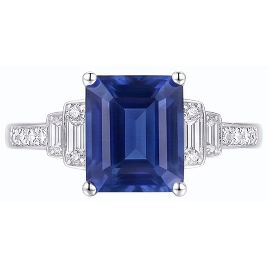 echter round diamant 3Karat ring Vorderansicht