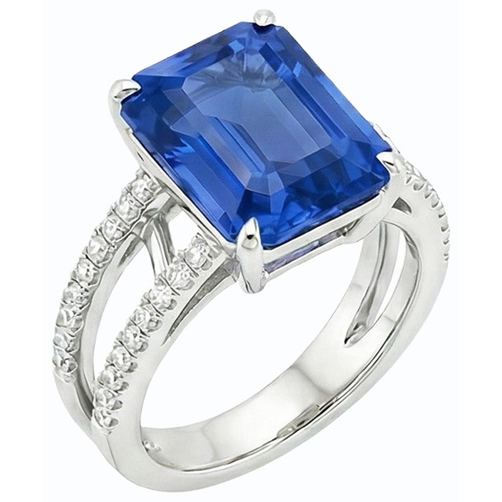 echter round diamant 4.50Karat ring Draufsicht