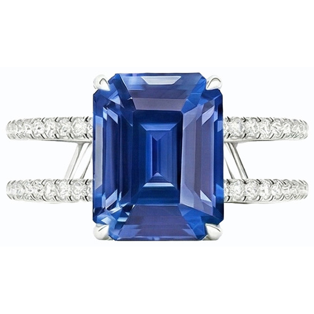echter round diamant 4.50Karat ring auf Weiß