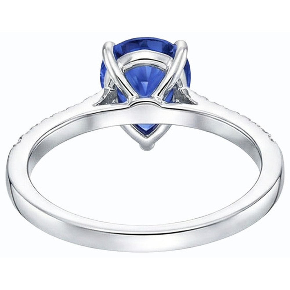 echter round diamant 4Karat ring Seitenansicht