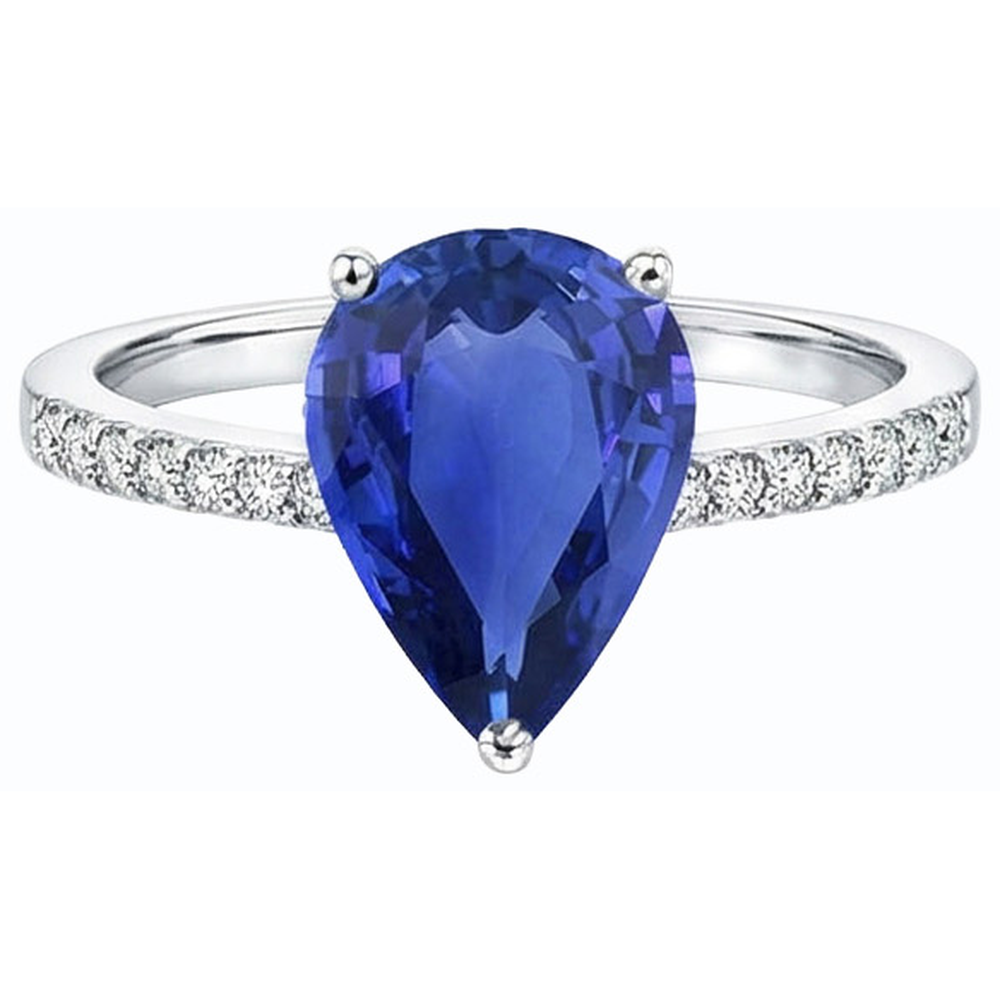 echter round diamant 4Karat ring Profilansicht