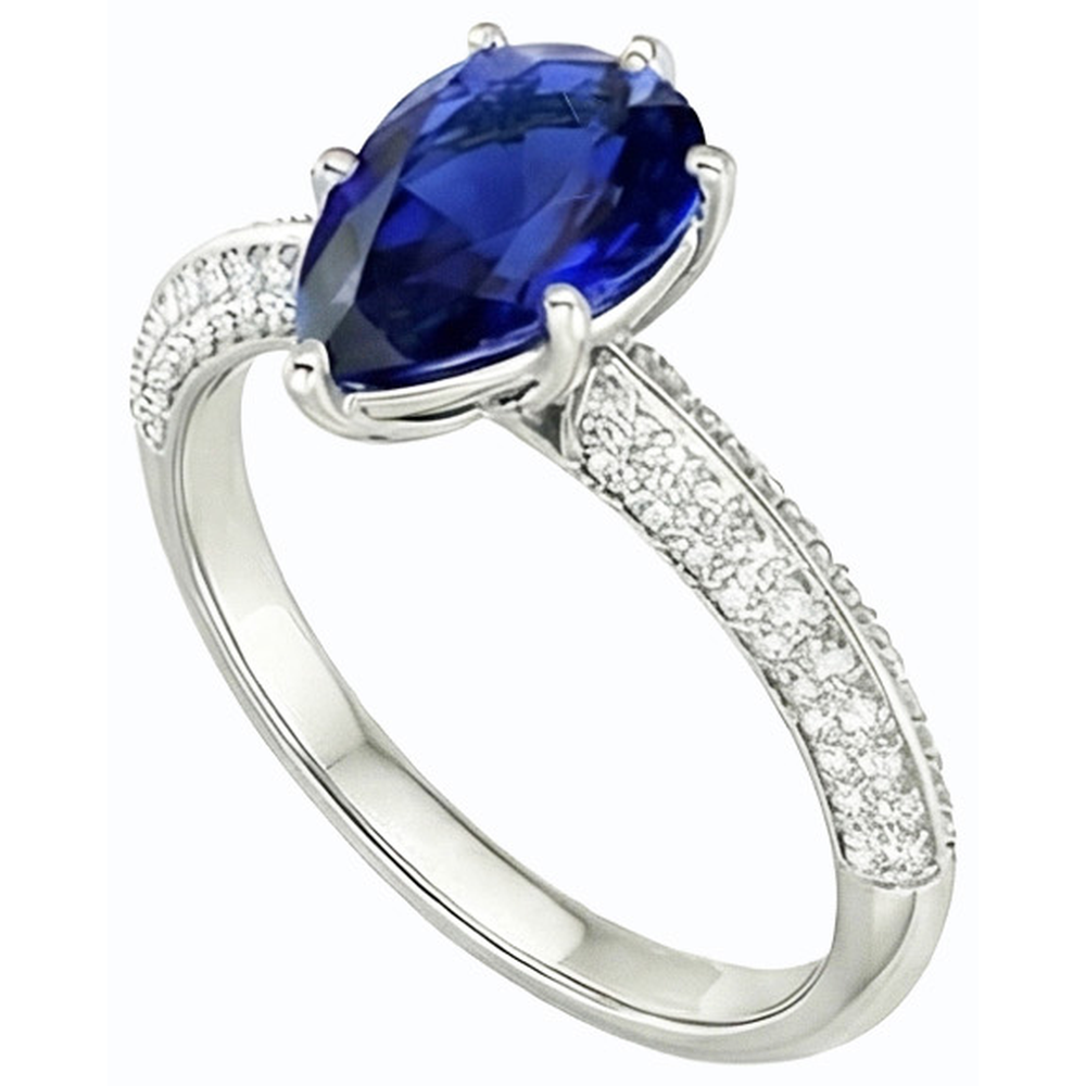echter round diamant 3Karat ring Seitenansicht