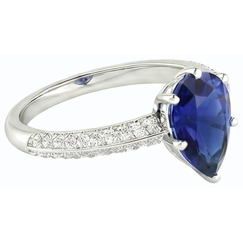 echter round diamant 3Karat ring Draufsicht
