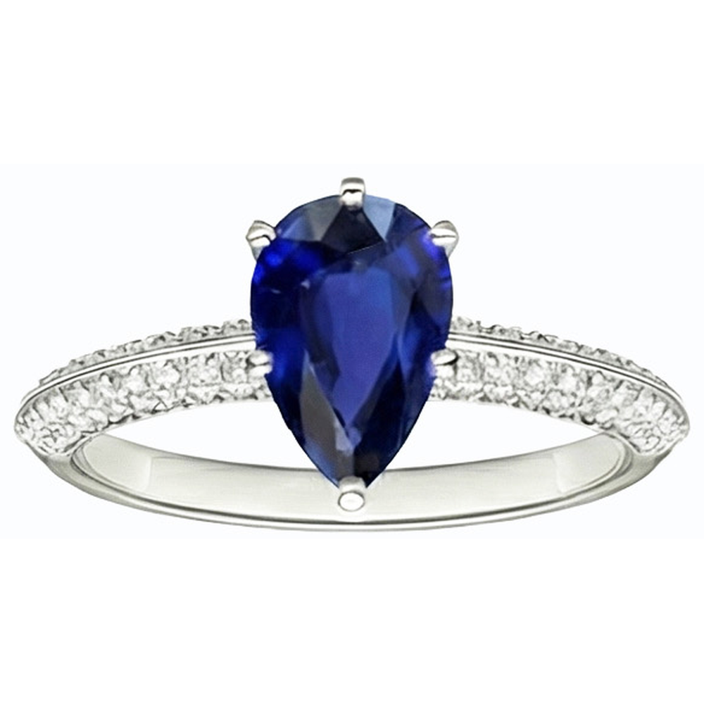 echter round diamant 3Karat ring Profilansicht