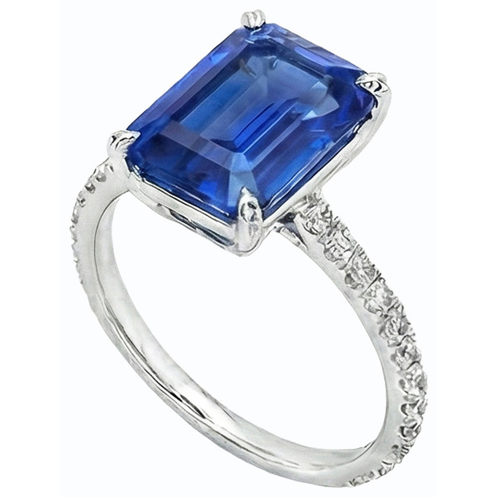echter round diamant 4.50Karat ring Vorderansicht