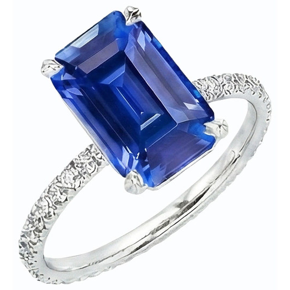 echter round diamant 4.50Karat ring Seitenansicht