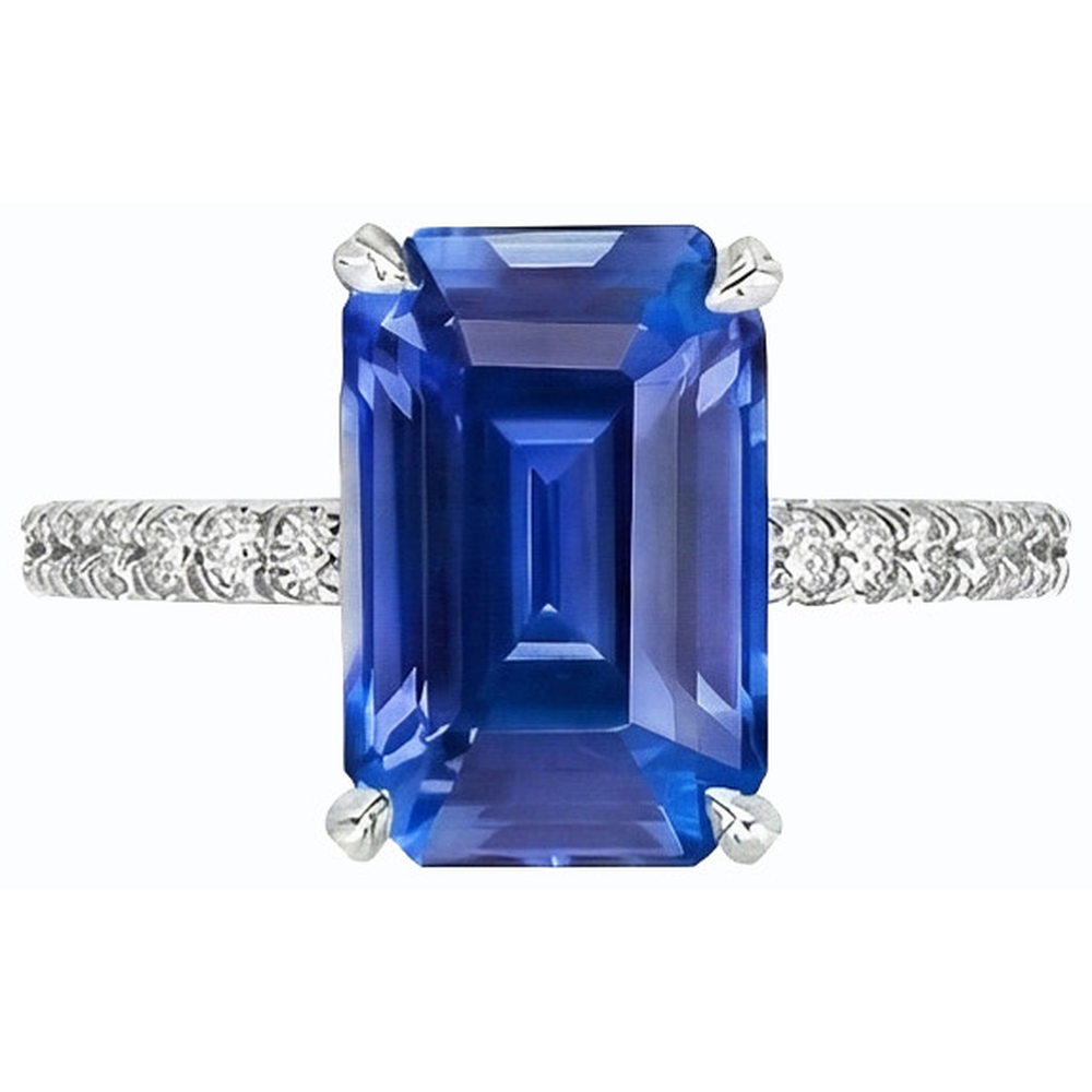 echter round diamant 4.50Karat ring Draufsicht