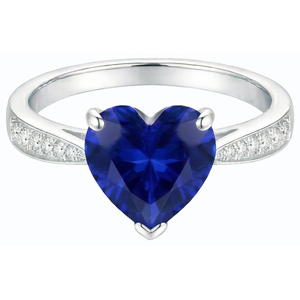 echter round diamant 3.50Karat ring Draufsicht
